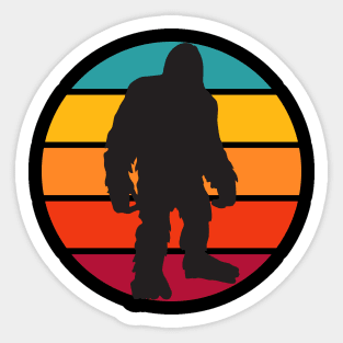 Big Foot Retro Vintage Sunset Bigfoot Sticker